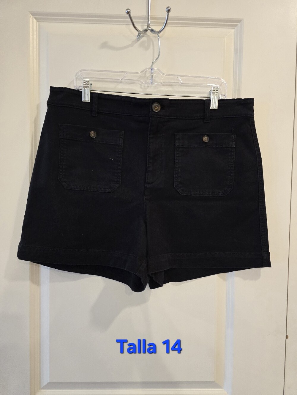 LOFT Black High-Waist Pocket Shorts